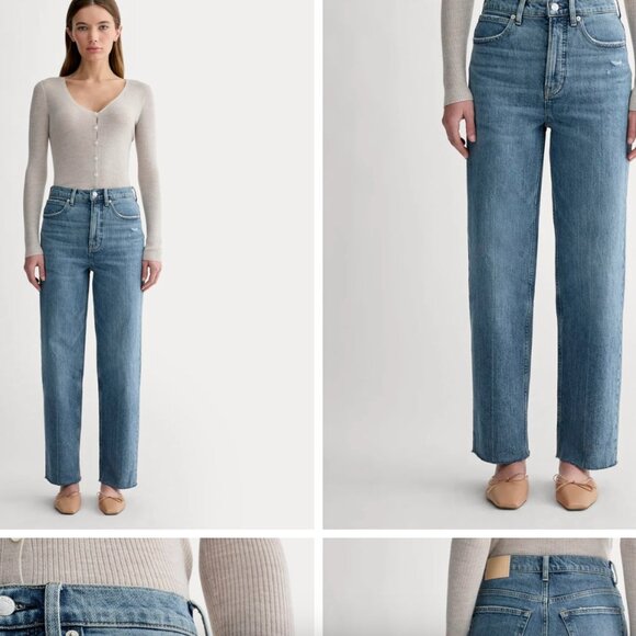 Everlane - Medium Wash Distressed - The Way-High Jean - 24 Regular - Picture 2 of 9